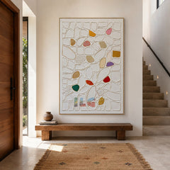 Opaline Stone Map – Abstract Textured Wall Art