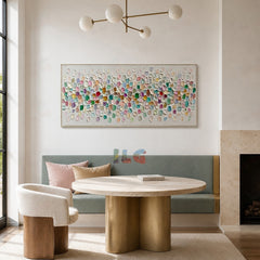 Pastel Petal Horizon – Abstract Textured Wall Art