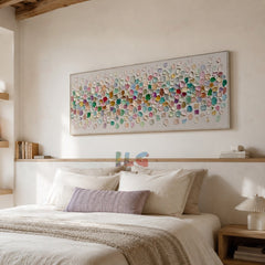 Pastel Petal Horizon – Abstract Textured Wall Art