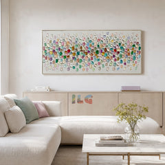Pastel Petal Horizon – Abstract Textured Wall Art
