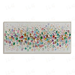 Pastel Petal Horizon – Abstract Textured Wall Art hand-painted wall art