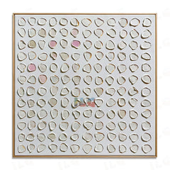 Porcelain Pebble Rhythm – Abstract Textured Wall Art hand-painted wall art