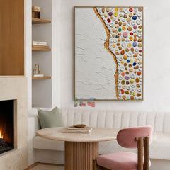 Sandsplit Pebble Coast – Abstract Textured Wall Art