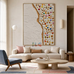 Sandsplit Pebble Coast – Abstract Textured Wall Art