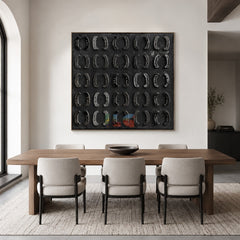 Shadow Horseshoe Grid – Abstract Western Wall Art