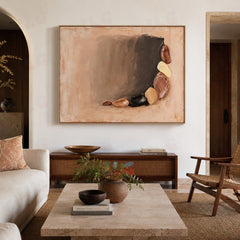 Terracotta Horizon – Sculpted Flow Abstract Wall Art
