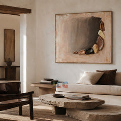 Terracotta Horizon – Sculpted Flow Abstract Wall Art