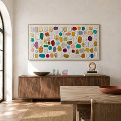 Vivid Capsule Ledger – Abstract Textured Wall Art