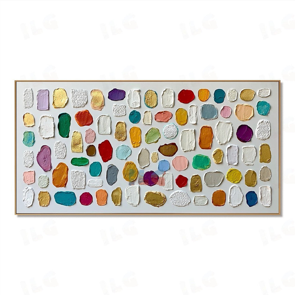 Vivid Capsule Ledger – Abstract Textured Wall Art hand-painted wall art