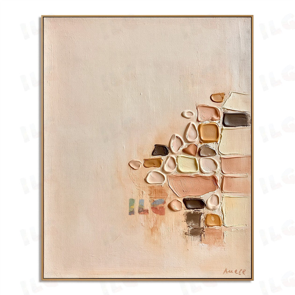 Warm Matter Flow – Abstract Wall Art hand-painted wall art