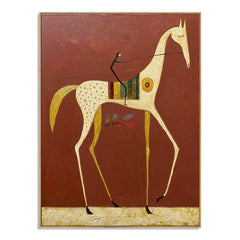 Rust Valley Rider – Western Horse Wall Art hand-painted wall art