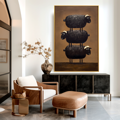 Black Sheep – Minimalist Animal Wall Art