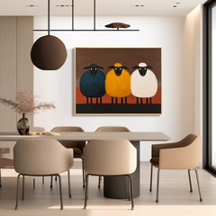 Sheep I – Minimalist Animal Wall Art