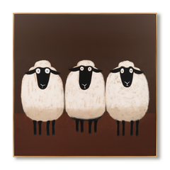 Sheep II – Minimalist Animal Wall Art hand-painted wall art