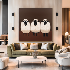 Sheep II – Minimalist Animal Wall Art