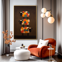 Stacked Sheep – Minimalist Animal Wall Art