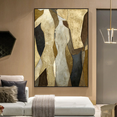 Dialogue-Abstract Oil Painting on Canvas – Modern Textured Wall Art for Living Room