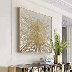 Star – Luxury Textured Abstract Canvas Painting for Contemporary Wall Art Decor