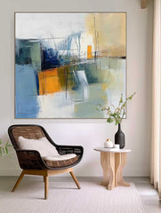 Large Abstract Oil Painting Original Hand-painted Canvas Wall Art Modern Minimalist Textured Artwork