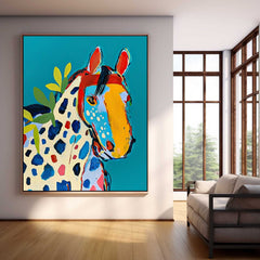 Modern Horse Abstract Wall Art Large Acrylic Painting Impression Graffiti Animal Oil Painting Home Decor