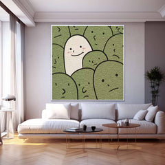 Modern Minimalist Canvas Acrylic Painting Large Interesting Simple Strokes Abstract Wall Art For Living Room
