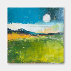 Large Abstract Oil Painting On Canvas Original Country Wall Art Modern Nature Farmhouse Art for Living Room