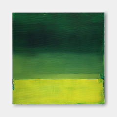 Large Wall Art Yellow And Green Original Minimalist Artwork Abstract Oil Painting For Living Room