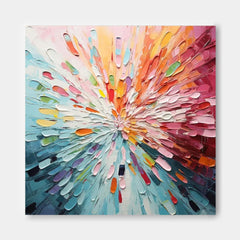 Original Large Colorful Acrylic Painting Canvas Vibrant Colorful Abstract Flowers Oil Painting Modern Wall Art Home Decor