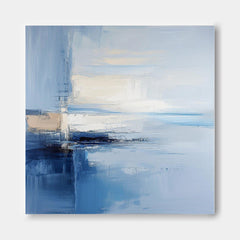 Original Blue Abstract Wall Art Big Modern Abstract Oil Painting Contemporary Art