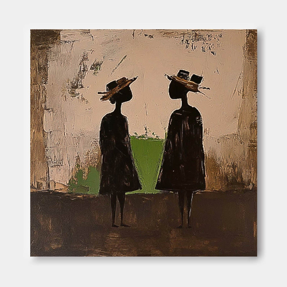 Minimalism Child Acrylic Painting Abstract Oil Painting Canvas Original Portrait Wall Art Home Decor