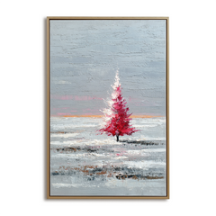 Crimson Solitude – Christmas Wall Art
