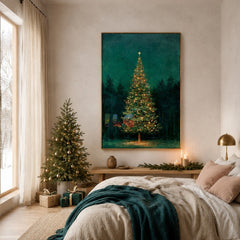Noel Forest Radiance – Christmas Tree Textured Wall Art