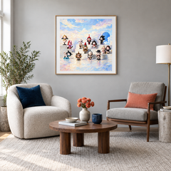 The Dreamer's Gallery oil painting displayed in a living room