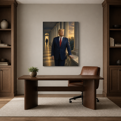 45 & 47 hand-painted oil artwork displayed in home office