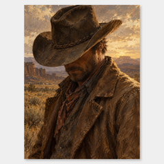 The Quiet Brim Western oil painting