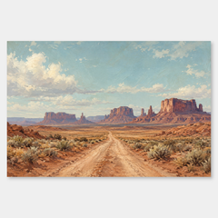 The Long Road Western oil painting