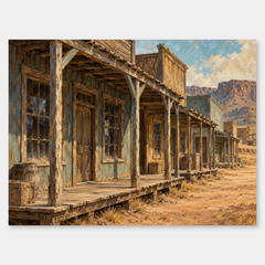 Frontier Storefront Western oil painting