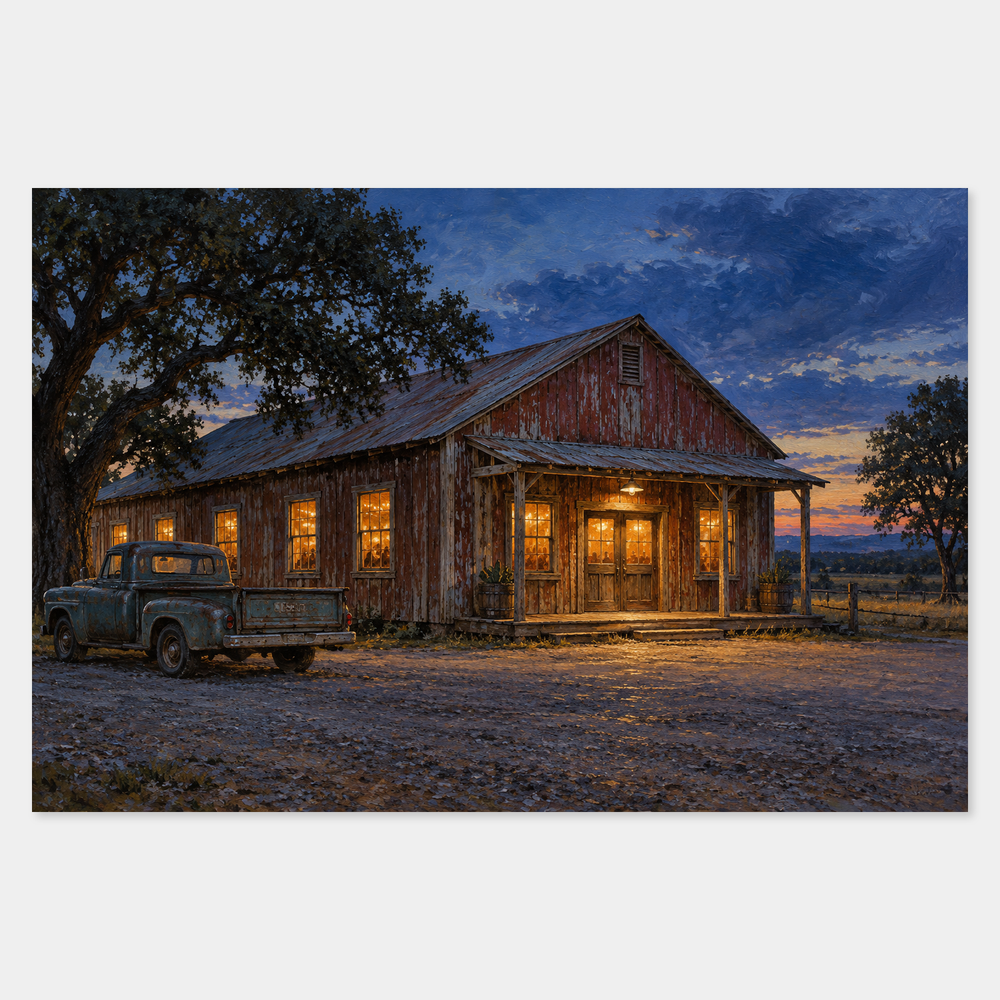Last Light at the Dance Hall original artwork