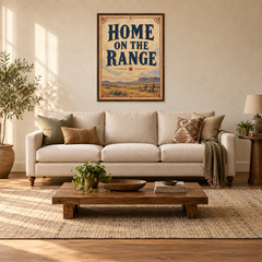 Home on the Range in a cream linen living room