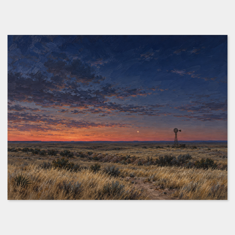 Lone Star Over the Llano original artwork