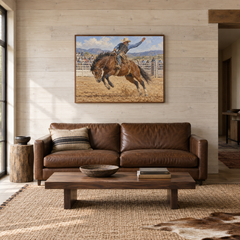 Rodeo Arena displayed in a Western-inspired living room