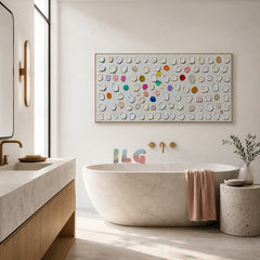 Luminous Pebble Cadence – Abstract Textured Wall Art