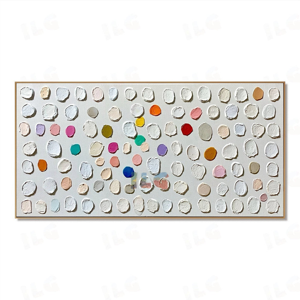 Luminous Pebble Cadence – Abstract Textured Wall Art hand-painted wall art