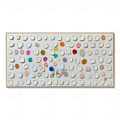 Luminous Pebble Cadence – Abstract Textured Wall Art hand-painted wall art