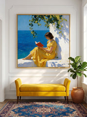 Peaceful Summer Scene Canvas Art For Living Room And Reading Nook