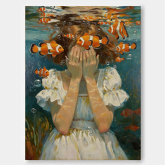 Unique Fantasy Girl Portrait Art Print Ideal Gift For Ocean Lovers And Collectors