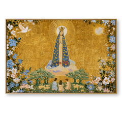 Blessed Garden of Light – Ornate Devotional Floral Wall Art hand-painted wall art