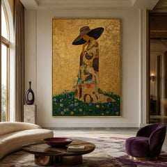 Sunlit Kimono Muse – Ornate Figurative Floral Wall Art