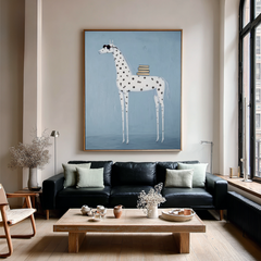 Blue Scholar – Whimsical Horse Canvas Art