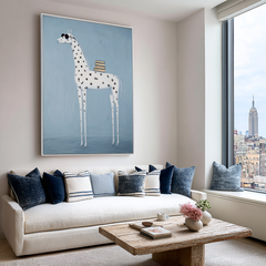 Blue Scholar – Whimsical Horse Canvas Art